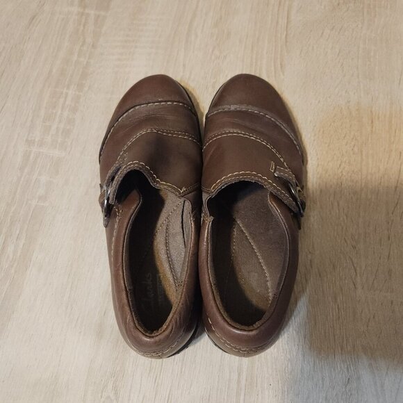 Clarks Collection Shoes Womens 6.5 Ashland Loafer Slip On Shoes Leather Brown - Picture 6 of 8